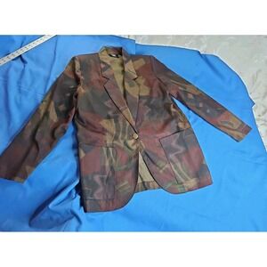 Vintage 90s Tofy Blazer Geometric‎ Classic Blazer Jacket 80s Rayon Size 6 Small